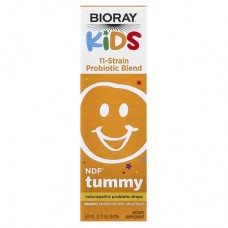 Bioray, Kids, NDF® Tummy, суміш пробіотиків із 11 штамів, малина, 60 мл (2 рідк. унції)